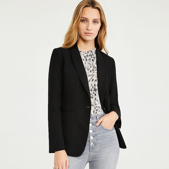Ann Taylor Jackets & Blazers - Ann Taylor The Shawl Blazer in Black Doubleweave